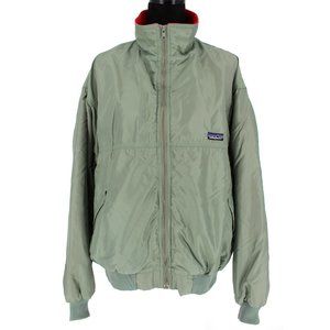 PATAGONIA Fleece Lining Green Bomber Jacket XL vtg